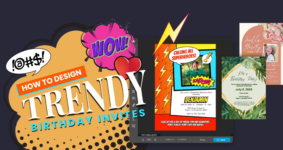 How to Design Trendy Birthday Invites banner