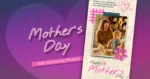Promotional banner for Pixlr featuring a Mother's Day photo editing template with a mother and child cooking together, surrounded by hand-drawn doodles, stickers, and the text "Happy Mother's Day."