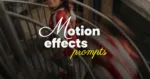 Motion Effects Prompts cover image featuring a woman on a spiral staircase with cinematic motion blur, showcasing AI techniques for creating dynamic images with Pixlr.